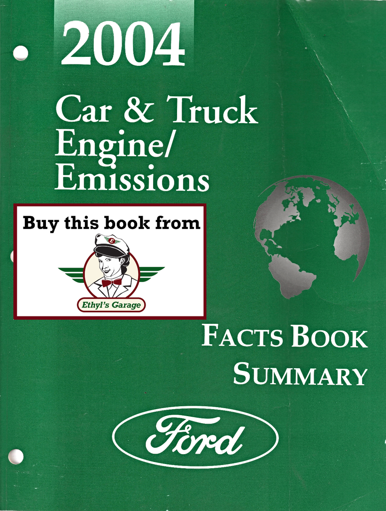 2004 Ford Car and Truck Engine/Emissions Facts Book Summary Manual